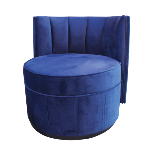 occasional fluted chair blue