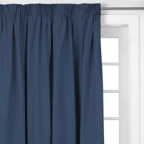 Plain curtain navy