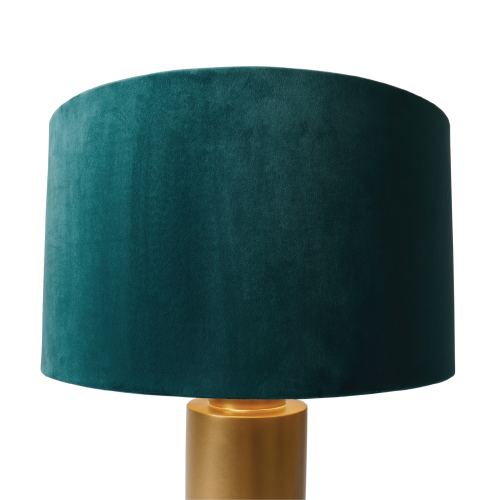 Jade and Gold Cylindrical Lamp