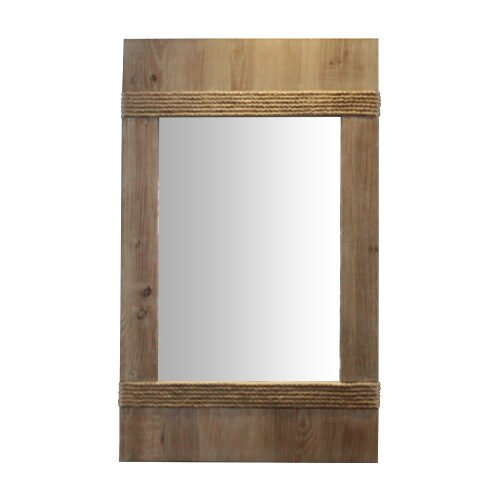 Wood and rope mirror