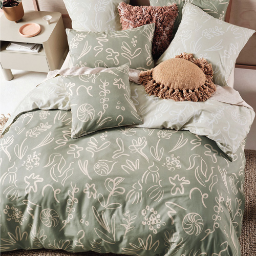 Linen House Adley Eucalyptus Duvet Cover Set